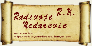 Radivoje Medarević vizit kartica